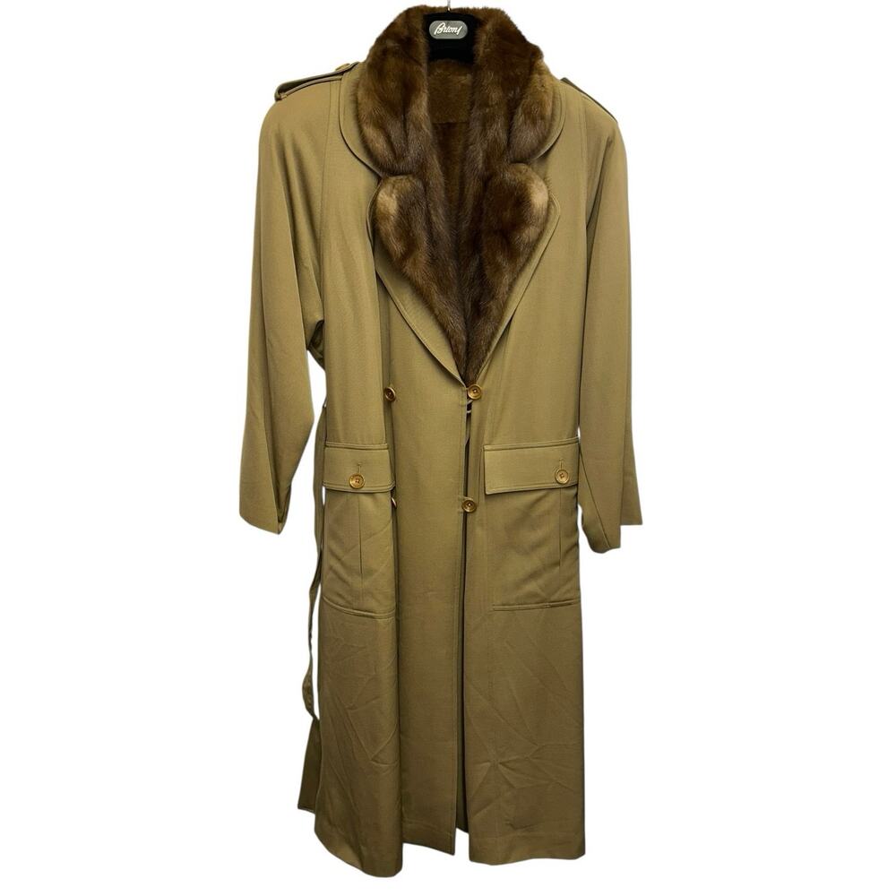 Vintage Coat Fur Lined‎ Camel Brown Luxury Coat Size 8
